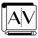 Tipografia Kerning Texto Ícone