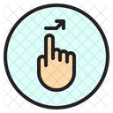 Tippen Sie Auf Den Rechten Finger Symbol