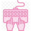 Typing Tastatur Duotone Liniensymbol Symbol