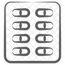 Tira De Comprimidos Capsulas Medicamentos Ícone