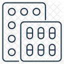 Tira de comprimidos  Ícone