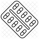 Tira De Comprimidos Tira De Comprimidos Tira De Capsula Ícone