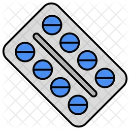 Tira de pastillas  Icono