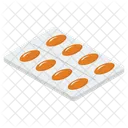 Tiras De Pastillas Capsulas Medicamentos Icono