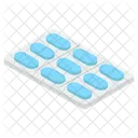Tiras De Pastillas Capsulas Medicamentos Icono