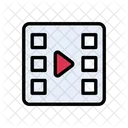 Video Tira De Pelicula Medios De Comunicacion Icono