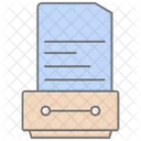 Tiroir A Documents Icone De Couleur Lineaire Icon