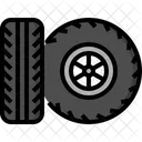 타이어 휠 자동차 서비스 아이콘