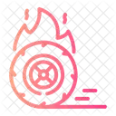 Tire Fire Car Parts Burning Protest Demonstration Activism Icon