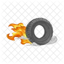 Tire Fire Burn Icon