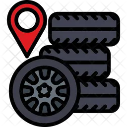 Tire shop location Icon  Icon