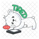 Tired Bear Feeling Tired Lazy Feeling Icône