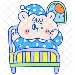 Tired bear waking up  Icon