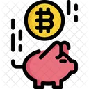 Tirelire Banque Bitcoin Icône