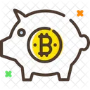 Tirelire Tirelire Bitcoin Tirelire Icône