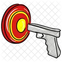 Tiro Con Pistola Objetivo Bullseye Icono