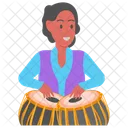 Tabla Nawaz Tabla Auffuhrung Tischspieler Symbol