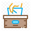 Napkins Box Hand Icon