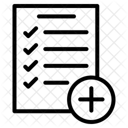 To do list in paper with plus in button  Icon