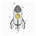 To The Moon Rocket Moon Icon