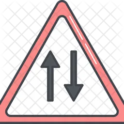 To Way Sign  Icon