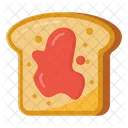 Breakfast Toast Jam Bread Icon