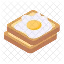 Breakfast Egg Toast Fry Egg Icon