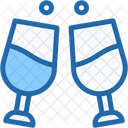 Toast Cheers Champagne Glass Icon