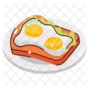 Toast with egg  Icon
