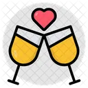 Toasting Cheers Champagne Icon