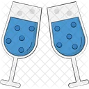 Toasting Cheers Wine Glass Icon