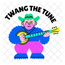 Tocador De Banjo Instrumentista Interprete Ícone