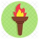 Tocha Vintage Lanterna Tocha Flamejante Icon