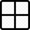 Todas As Bordas Tabela De Fundamentos De Interface Preenchida Linha F Ícone