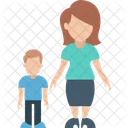 Toddler Mother Daughter Icon