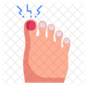 Toe Injured Toe Pain Fractured Toe Icon