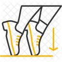 발가락 받침대 신발 탭 균형 아이콘