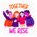 Togetherness We Rise Friends Icon