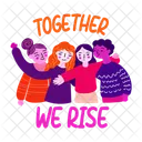 Togetherness We Rise Friends Icon