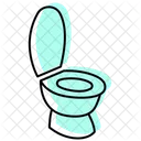 Toilet Color Shadow Line Icon Symbol