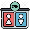 Toilet 24 Hours 24 Hours Service Icon