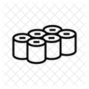 Farbig Toilette Papier Symbol