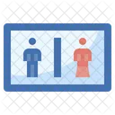 WC Schild Badezimmer Frau Symbol