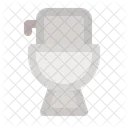 Toilettes Salle De Bains Papier Icône