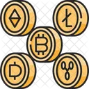Tokens Bitcoin Crypto Icon
