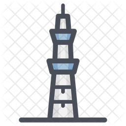 Tokyo Skytree Icon - Download in Colored Outline Style