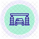 Toll Plaza Color Circle Icon Icon