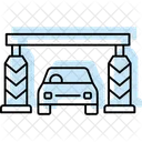 Toll Plaza Color Shadow Thinline Icon Icon