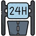 Toll Road 24 Hours 24 Hours Service 아이콘