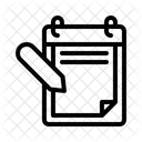 Toma De Notas Notas Digitales Trabajo Remoto Icono